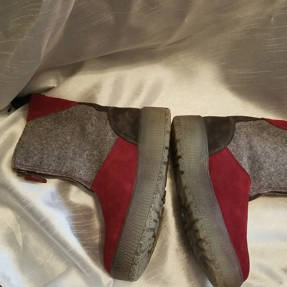 New Bos. & Co. Ignite Boots Colorblock Wool Platform sz 7 7.5 Winter Waterproof